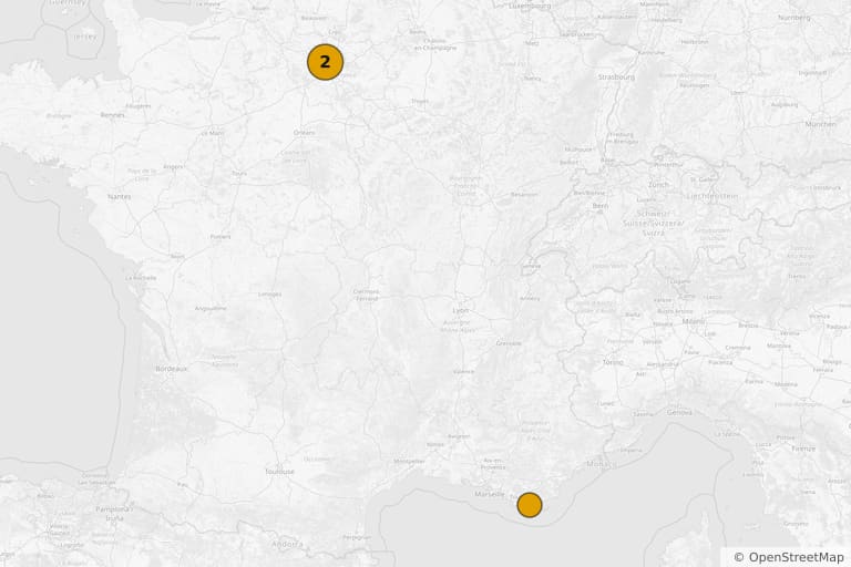 Mapa de los lugares de rodaje de Le Jeune Marié (1983)