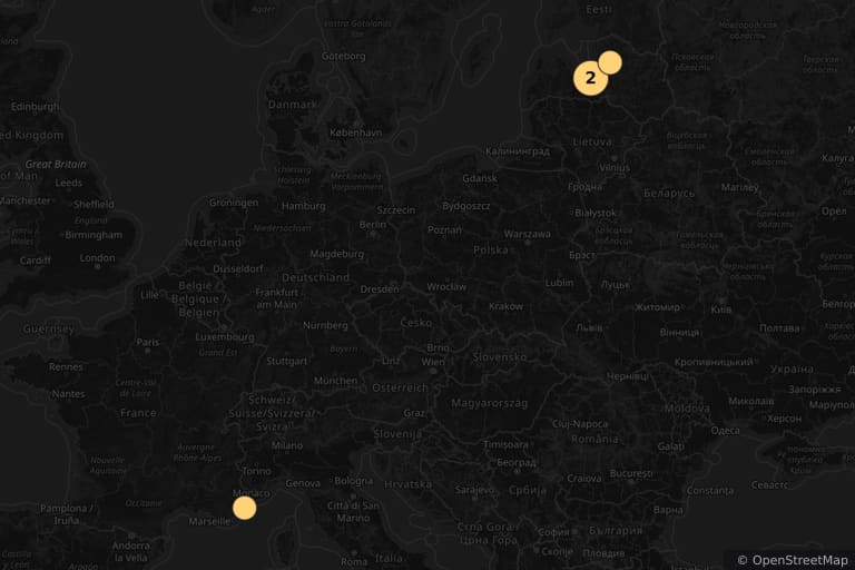 Mappa dei luoghi delle riprese di Il mago del Cremlino - Le origini di Putin (2026)