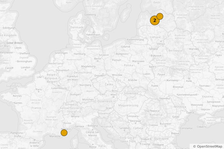 Mappa dei luoghi delle riprese di Il mago del Cremlino - Le origini di Putin (2026)