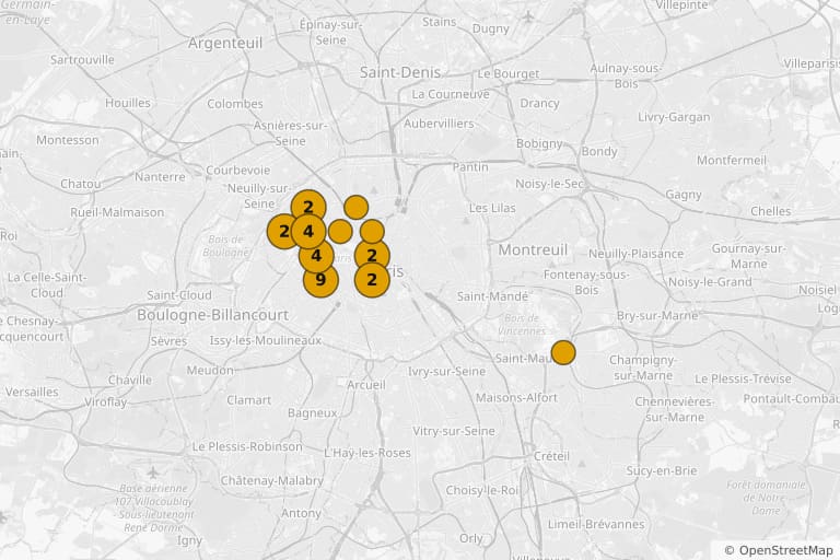 Map of the filming locations of The Busybody (1961)