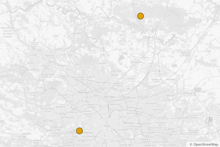 Mapa dos locais de filmagem de Le Tronc (1993)