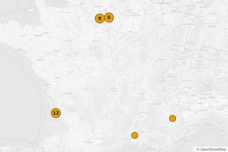 Mapa de los lugares de rodaje de Dos fugitivos (1986)
