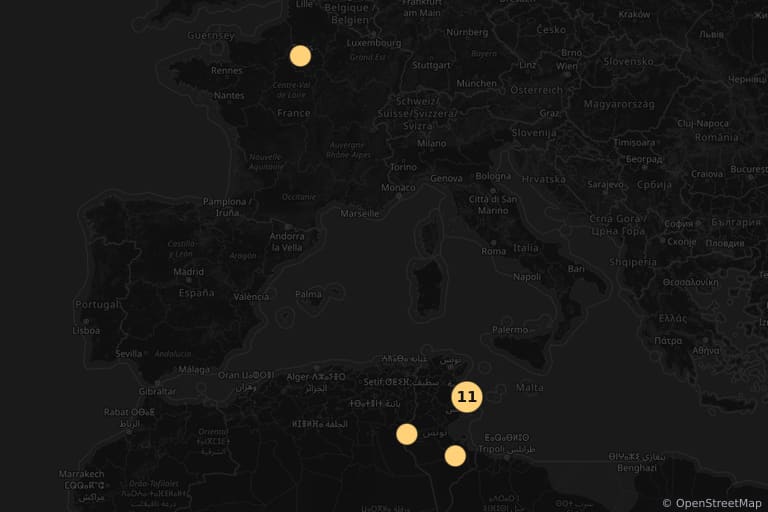 Mapa de los lugares de rodaje de Rufianes y tramposos (1984)