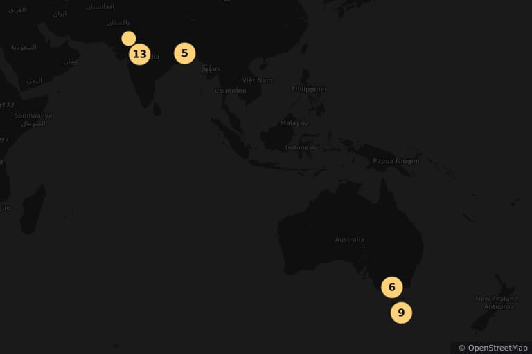 Mapa miejsc kręcenia filmu Lion. Droga do domu (2016)