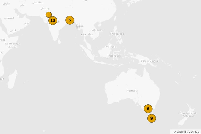 Mapa miejsc kręcenia filmu Lion. Droga do domu (2016)