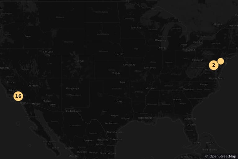 Carte des lieux de tournage de Die Hard 4 : Retour en enfer (2007)