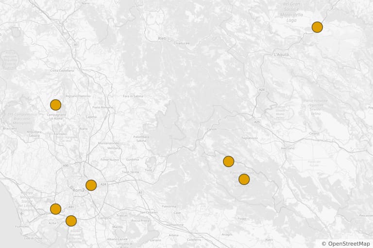 Mapa miejsc kręcenia filmu Nazywają mnie Trinity (1970)