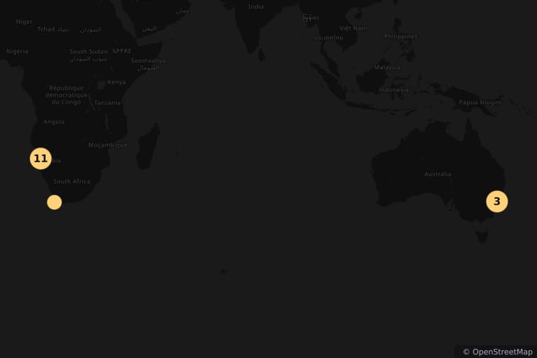 Mapa miejsc kręcenia filmu Mad Max: Na drodze gniewu (2015)