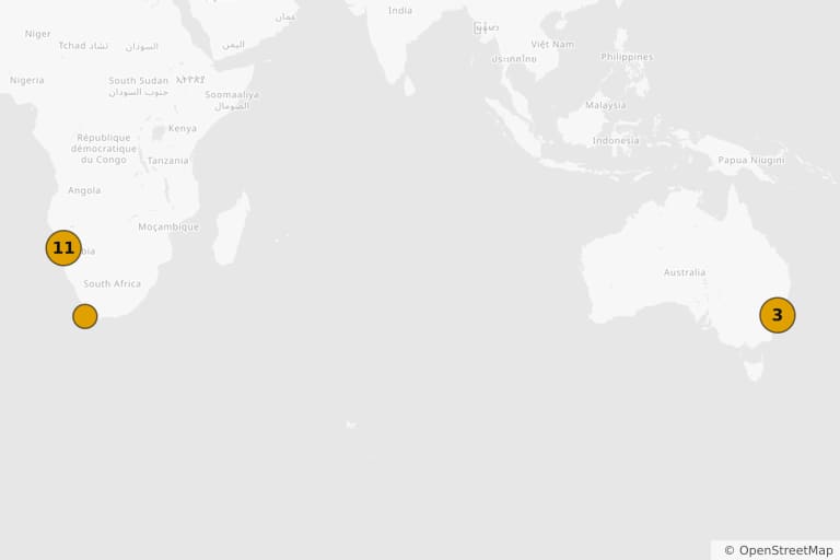 Mapa miejsc kręcenia filmu Mad Max: Na drodze gniewu (2015)