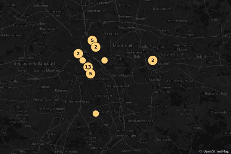 Carte des lieux de tournage de Made in China (2019)