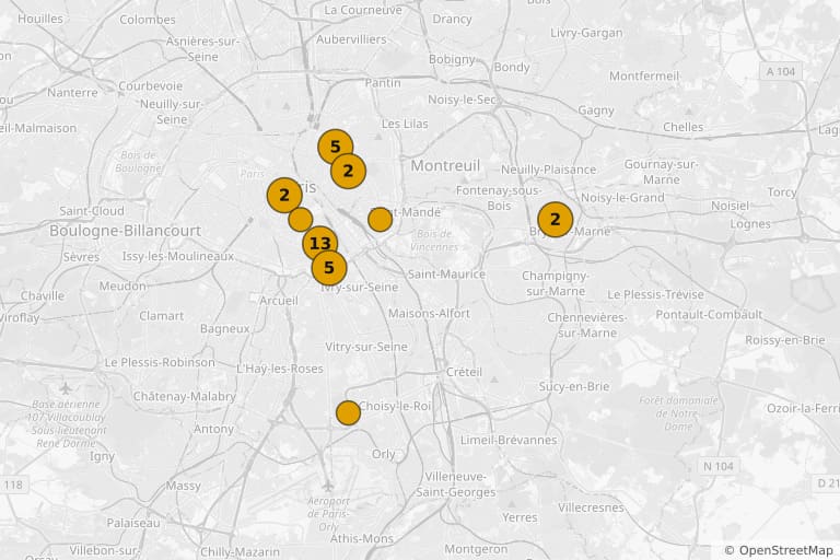 Carte des lieux de tournage de Made in China (2019)