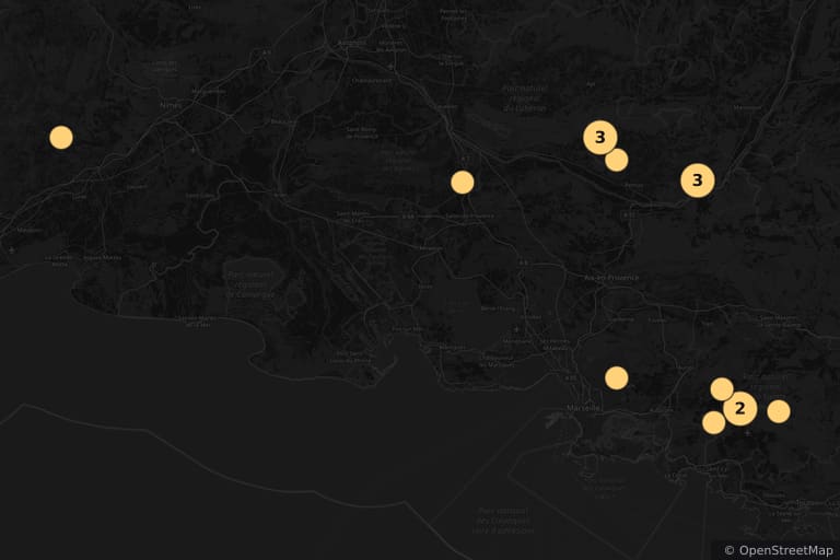 Mapa miejsc kręcenia filmu Manon u źródeł (1986)