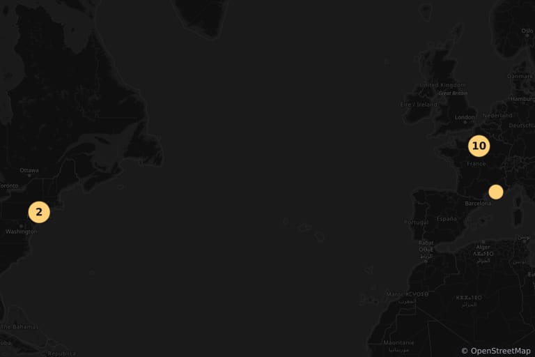Mapa dos locais de filmagem de Marche à l'ombre (1984)