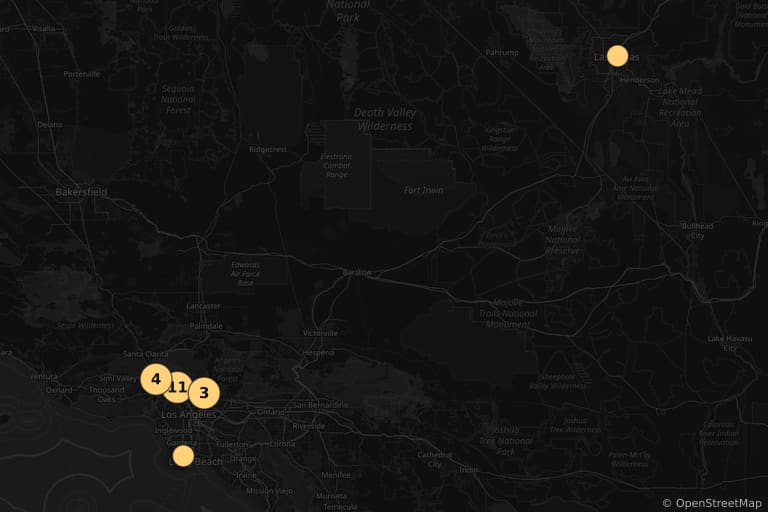 Mapa miejsc kręcenia filmu Memento (2000)