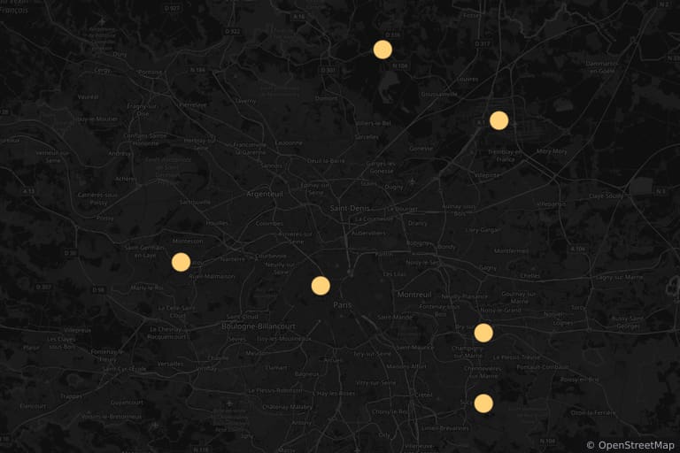 Mes stars et moi (2008)のロケ地の地図