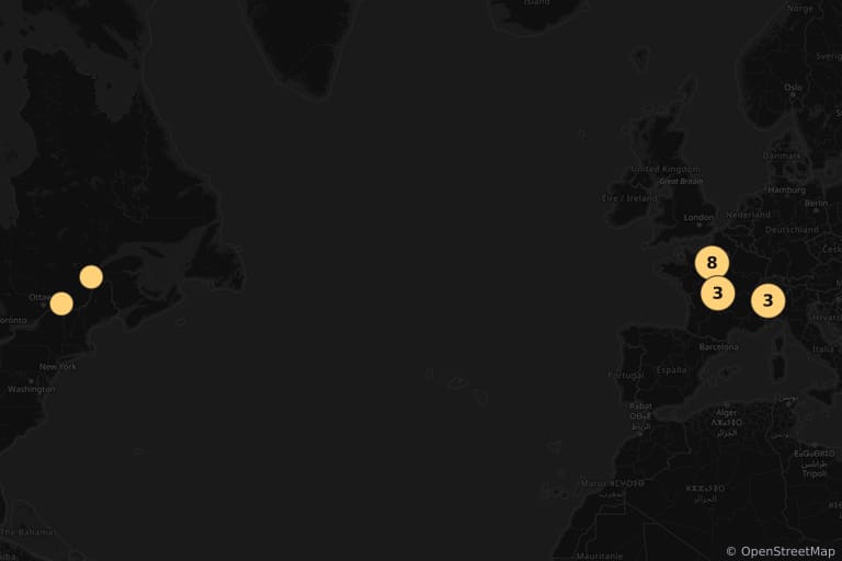 Mappa dei luoghi delle riprese di Adrenalina blu - La leggenda di Michel Vaillant (2003)