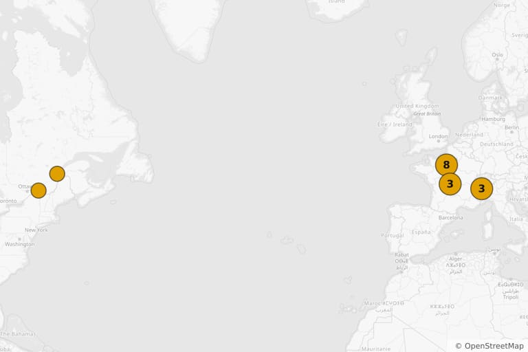 Mappa dei luoghi delle riprese di Adrenalina blu - La leggenda di Michel Vaillant (2003)