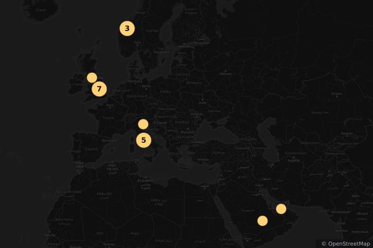Mapa dos locais de filmagem de Missão: Impossível - Acerto de Contas Parte 1 (2023)