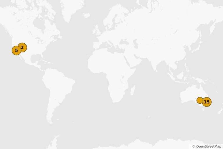 Map of the filming locations of Mission: Impossible II (2000)