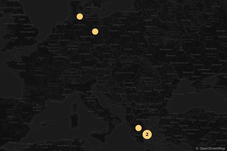 Map of the filming locations of Olympia Part One: Festival of the Nations (1938)