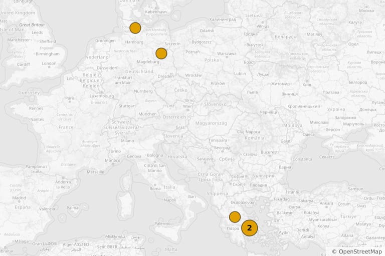 Map of the filming locations of Olympia Part One: Festival of the Nations (1938)