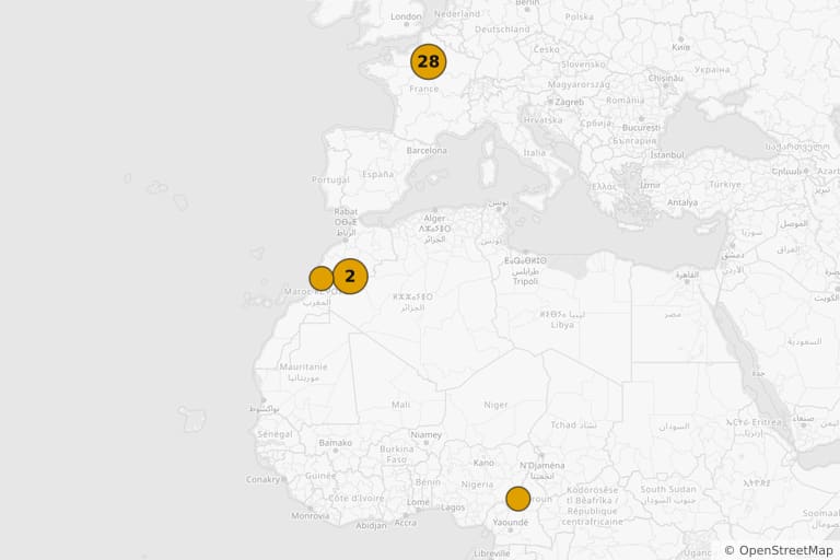 Kaart van de filmlocaties van Paris (2008)