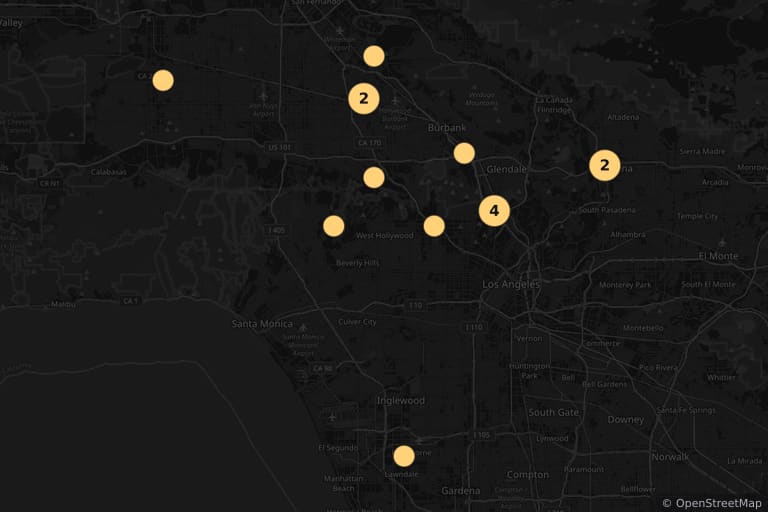 Mapa de los lugares de rodaje de Pulp Fiction (1994)