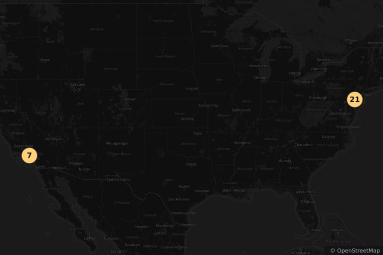 Mapa dos locais de filmagem de Rocky: Um Lutador (1976)
