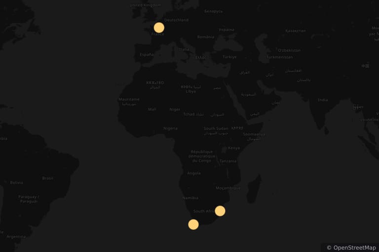 Mappa dei luoghi delle riprese di Safari (2009)