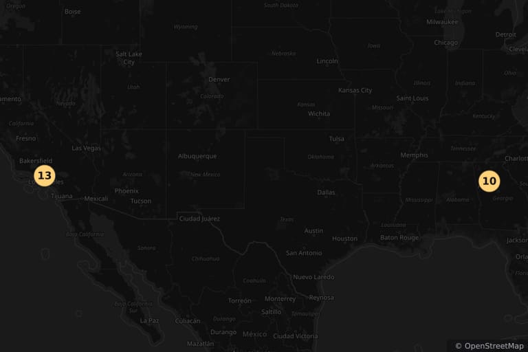 Mapa de los lugares de rodaje de Scream 2 (1997)