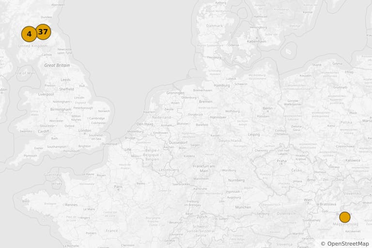 Mapa dos locais de filmagem de T2: Trainspotting (2017)