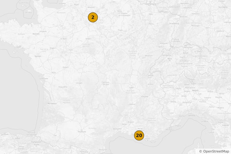 Carte des lieux de tournage de Taxi (1998)