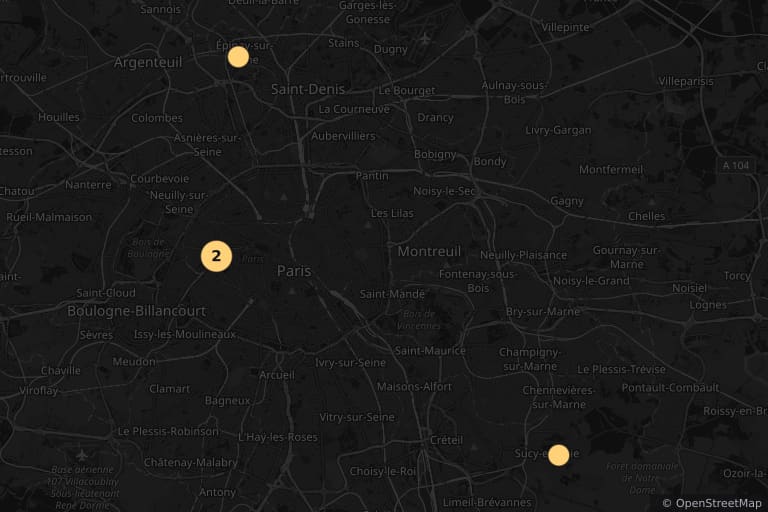 Kaart van de filmlocaties van Taxi 2 (2000)