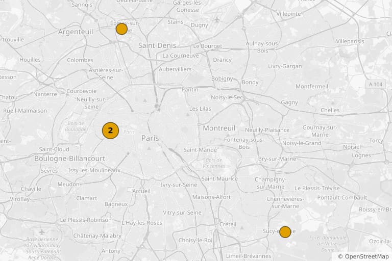 Kaart van de filmlocaties van Taxi 2 (2000)