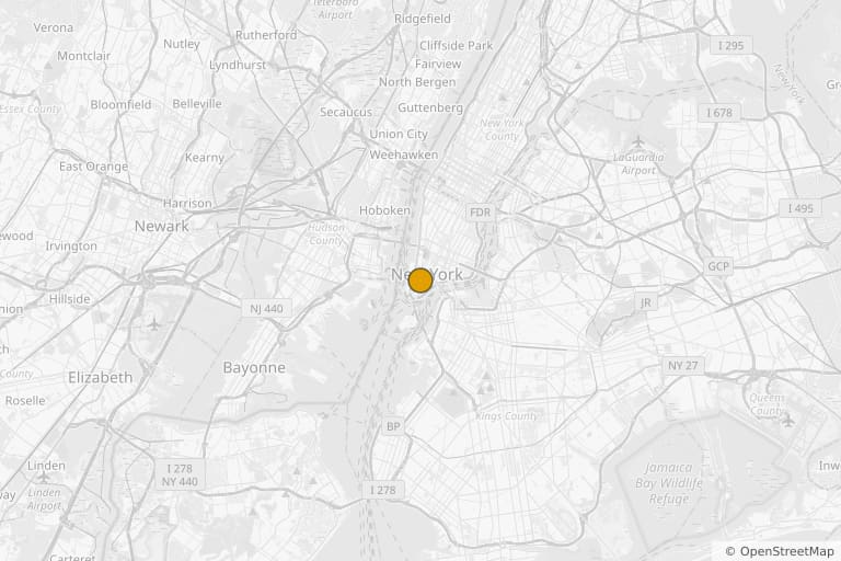 Karte der Drehorte von New York Taxi (2004)