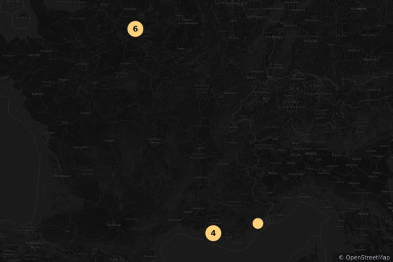 Mapa de los lugares de rodaje de Taxi 5 (2018)