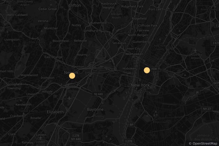 Mappa dei luoghi delle riprese di Terrifier 2 (2022)