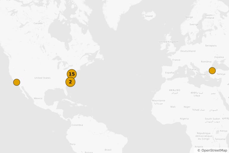 Carte des lieux de tournage de L'Exorciste, la suite (1990)