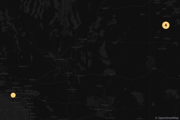 Mapa miejsc kręcenia filmu Nienawistna ósemka (2015)