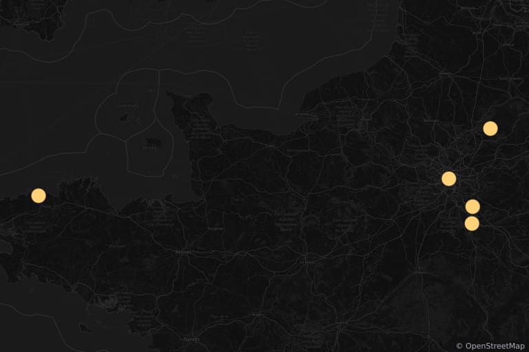 Mappa dei luoghi delle riprese di La maschera di ferro (1998)