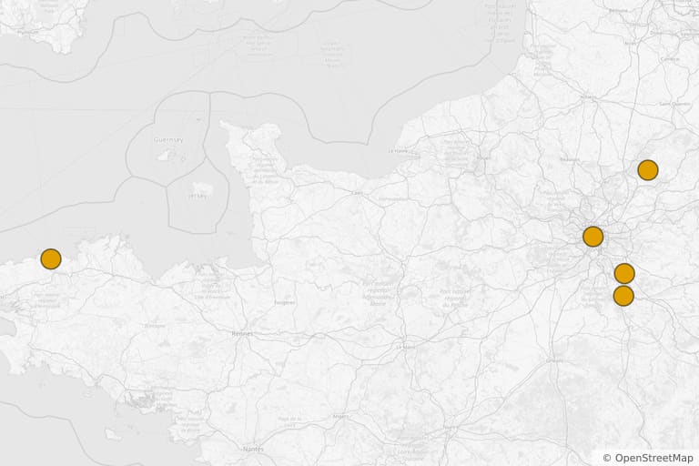 Mappa dei luoghi delle riprese di La maschera di ferro (1998)