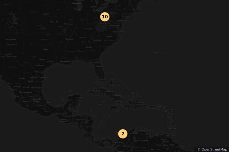 Mapa dos locais de filmagem de 72 Horas (2010)