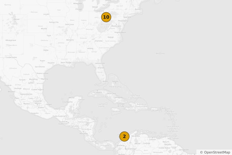 Mapa dos locais de filmagem de 72 Horas (2010)