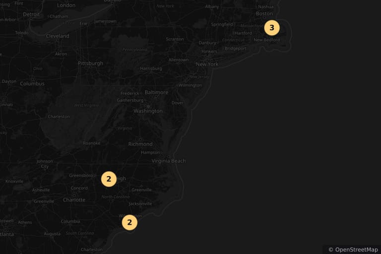 Carte des lieux de tournage de The Summer I Turned Pretty: The Movie