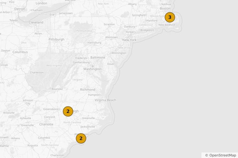 Carte des lieux de tournage de The Summer I Turned Pretty: The Movie
