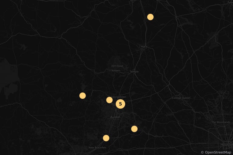 Carte des lieux de tournage de Massacre à la tronçonneuse (1974)