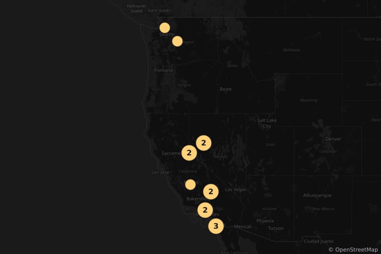 Mapa dos locais de filmagem de Top Gun: Maverick (2022)