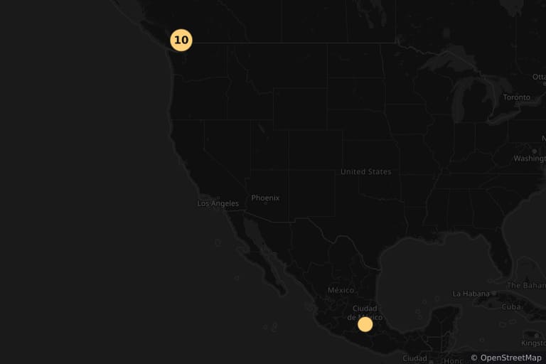 Map of the filming locations of TRON: Ares (2025)