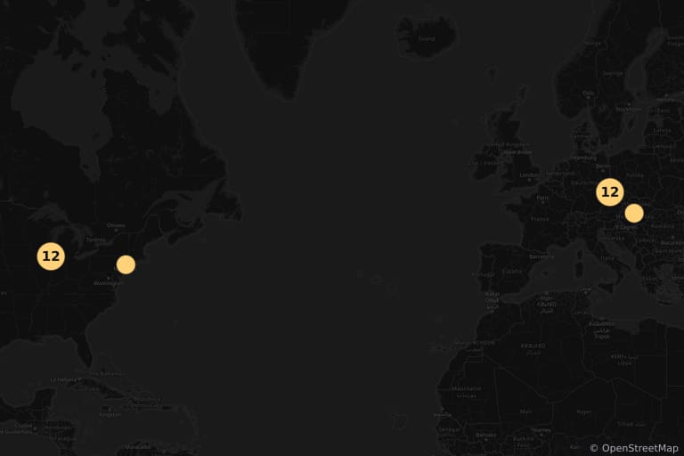 Kaart van de filmlocaties van Wanted (2008)