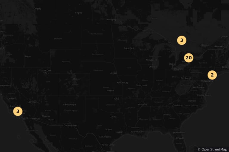 Mappa dei luoghi delle riprese di X-Men (2000)